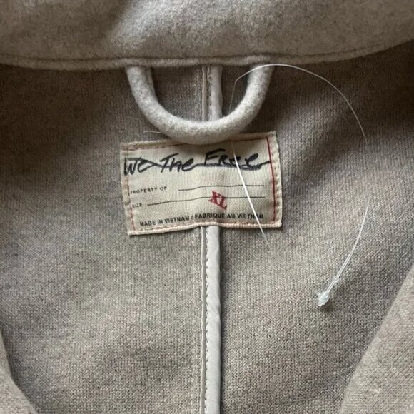 We The Free Lola Oversized Shirt Jacket Size XL Women Beige Melange Shacket NWOT - Picture 5 of 6